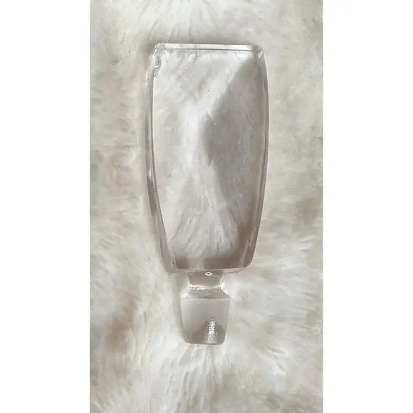 Set of 2 Crystal Lead Cut Clear Glass Perfume Bottles with Stoppers Vanity Decor - Picture 10 of 16